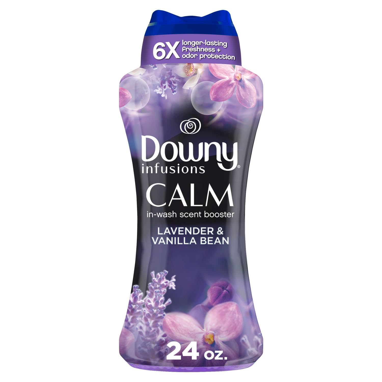 Downy Calm In-Wash Laundry Scent Booster Beads, Soothing Lavender and Vanilla Bean scent, 24.0 OZ, laundry scent beads, Long-lasting Freshness